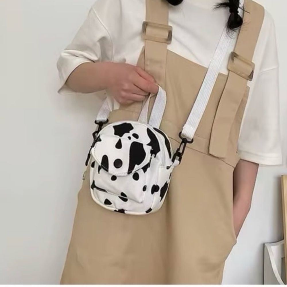 COW Canvas Handbag Women's Retro Cow Satchel - Crossbody Mobile Phone Ba… - Picture 2 of 8